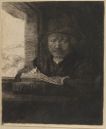 Rembrandt travaillant à la fenêtre