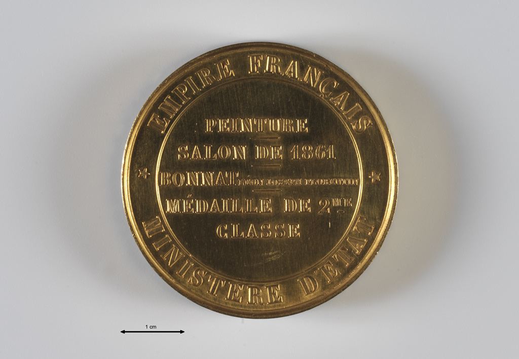 Salon de 1861, médaille de 2e classe "peinture" attribuée à M. Bonnat