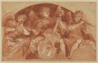 Trois anges musiciens dans une lunette ; © Bayonne, musée Bonnat-Helleu / cliché A. Vaquero