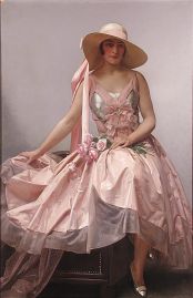 Denis Etcheverry, "La Dame en rose" ; © Bayonne, musée Bonnat-Helleu / cliché A. Vaquero