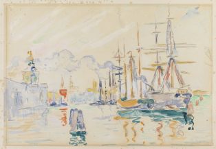 Navires près de la Punta della Dogana à Venise ; © Bayonne, musée Bonnat-Helleu / cliché A. Vaquero