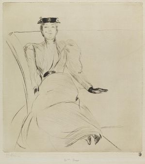 Femme à la cigarette : portrait de Pauline Ménard-Dorian ou de Dora Charlotte Dorian ; © Bayonne, musée Bonnat-Helleu / cliché A. Vaquero