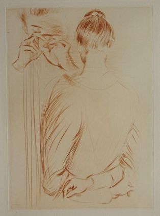 Feuille d'études : femme de dos, femme buvant une tasse ; © Bayonne, musée Bonnat-Helleu / cliché É. Remazeilles - H. Charbey