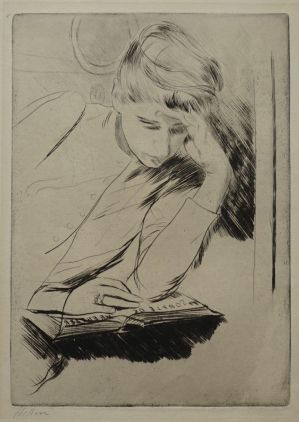 Alice Helleu lisant "La Sonate à Kreutzer" ; © Bayonne, musée Bonnat-Helleu / cliché É. Remazeilles - H. Charbey