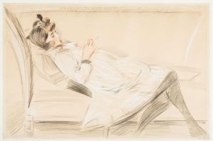 Ellen Helleu allongée sur un canapé ; © Bayonne, musée Bonnat-Helleu / cliché D. Duchon-Doris