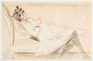 Ellen Helleu allongée sur un canapé ; © Bayonne, musée Bonnat-Helleu / cliché D. Duchon-Doris