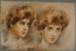 Deux portraits de femme ; © Bayonne, musée Bonnat-Helleu / cliché É. Remazeilles - H. Charbey