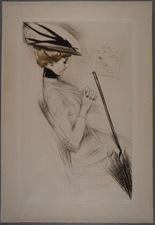 Élégante à l'ombrelle ; © Bayonne, musée Bonnat-Helleu / cliché É. Remazeilles - H. Charbey