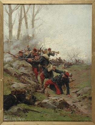 Escarmouche pendant une bataille ; © Bayonne, musée Bonnat-Helleu / cliché A. Vaquero