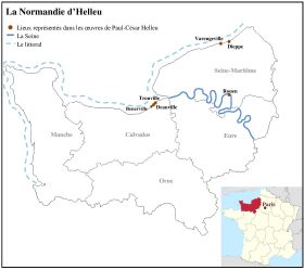 Fig. 1 : La Normandie d'Helleu (carte)