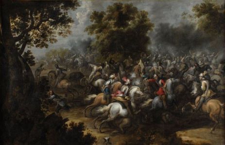Choc de cavalerie entre Impériaux et Suédois