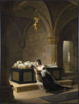 Valentine de Milan, venant pleurer sur le monument qu'elle avait fait élever au duc d'Orléans, son mari