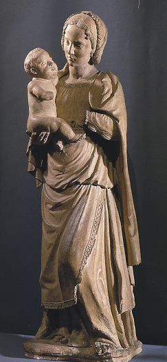 Statue ; Vierge à l'enfant