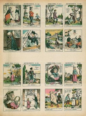 IMAGERIE D'EPINAL, N° 1313 ; QUESTIONS-DEVINETTES : Gr. 49 ; Gr. 50 ; Gr. 51 ; Gr. 52 (titre inscrit) : Cliché H. Rouyer