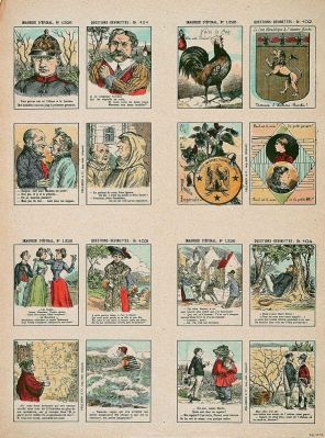 IMAGERIE D'EPINAL, N° 1326 ; QUESTIONS-DEVINETTES : Gr. 101 ; Gr. 102 ; Gr. 103 ; Gr. 104 (titre inscrit) : Cliché H. Rouyer