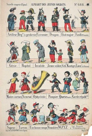 ALPHABET DES JEUNES SOLDATS. N°.688. (titre inscrit)