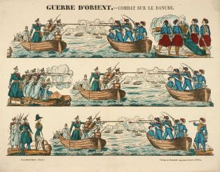 GUERRE D'ORIENT. - COMBAT SUR LE DANUBE. (titre inscrit)