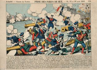 Actualité. - Guerre du Tong-King. PRISE DES FORTS DE HUÉ. - 18, 19 et 20 août 1883. 159 (titre inscrit)