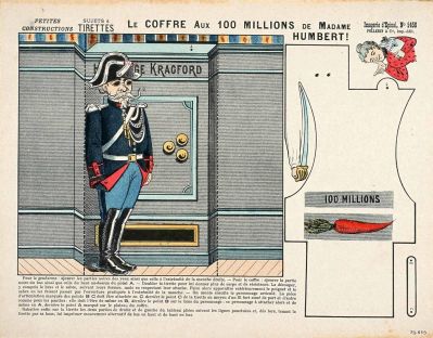 SUJETS à / TIRETTE / LE COFFRE AUX 100 MILLIONS DE MADAME / HUMBERT (titre inscrit) : Cliché H. Rouyer
