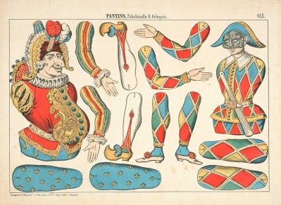 PANTINS, Polichinelle & Arlequin. 615. (titre inscrit) : Cliché H. Rouyer