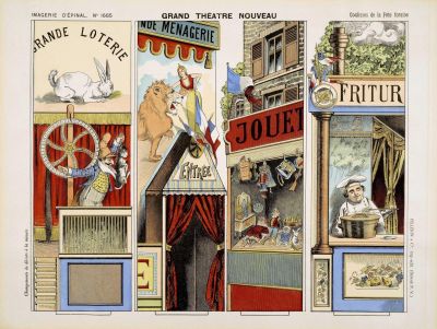 GRAND THÉATRE NOUVEAU Coulisses de la Fête foraine (titre inscrit) : Cliché E. Erfani