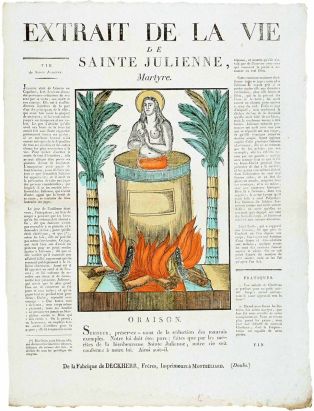 EXTRAIT DE LA VIE / DE / SAINTE JULIENNE, / Martyre. (titre inscrit)