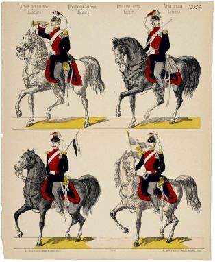 Armée prussienne. / Lanciers. N° 275. (titre inscrit, fr., all., angl., it.)