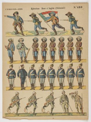 Ejercitos Boer é Inglés. N°. 428 (titre inscrit esp.) ; Armée Boer et anglaise (titre factice) ; © Claude Philippot
