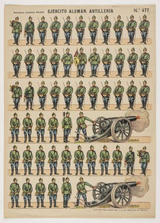EJERCITO ALEMAN. ARTILLERIA N°. 477 (titre inscrit esp.) ; Armée allemande. Artillerie (titre factice) ; © Claude Philippot