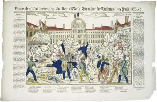 Prise des Tuileries (29 juillet 1830.) (titre inscrit, fr., all., gothique)