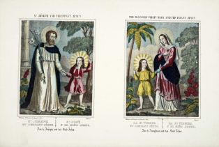 ST. JOSEPH / ET L'ENFANT JÉSUS. / LA SE. VIERGE / ET L'ENFANT JÉSUS. 16 (titre inscrit angl., fr., esp., all.)