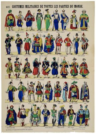 485. COSTUMES MILITAIRES DE TOUTES LES PARTIES DU MONDE. (titre inscrit)