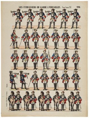 LES CUIRASSIERS DE GARDE A VERSAILLES. Sous Louis XV. 296 (titre inscrit) ; © Essy Erfani