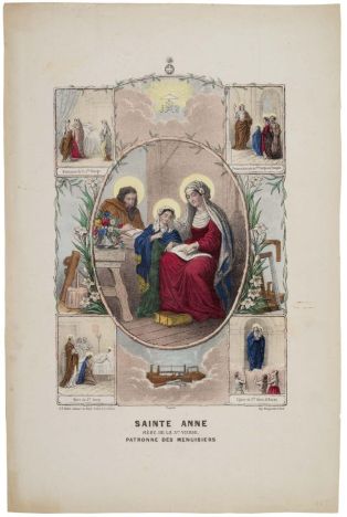 SAINTE ANNE / MÈRE DE LA STE VIERGE / PATRONNE DES MENUISIERS (titre inscrit) ; © Essy Erfani