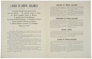 PRÉDICTIONS ASTROLOGIQUES / SUR LE / GÉNÉRAL BOULANGER / D'APRÈS LA MÉTHODE DE / CAGLIOSTRO (titre inscrit)