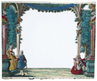 Théâtre optique. Quatrième planche du décor de scène de jardin baroque (titre factice) ; © Cliché H. Rouyer