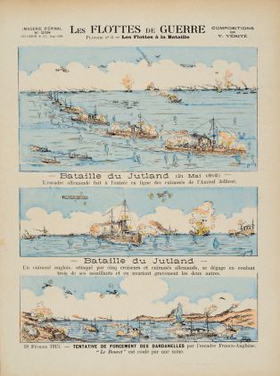 LES FLOTTES DE GUERRE / PLANCHE N°6 - Les Flottes à la Bataille (titre inscrit)