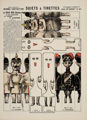 SUJETS à TIRETTES / Le VIEUX DIEU Germain et ses Lieutenants / Le KAISER / Le KRONPRINZ (titre inscrit) : Cliché E. Erfani
