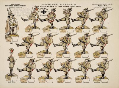 INFANTERIE ALLEMANDE / au PAS de PARADE DIT " Pas de l'Oie " (ASPECT SIMPLE) (titre inscrit) : Cliché E. Erfani