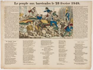 Le peuple aux barricades le 23 février 1848. (titre inscrit) ; © Claude Philippot