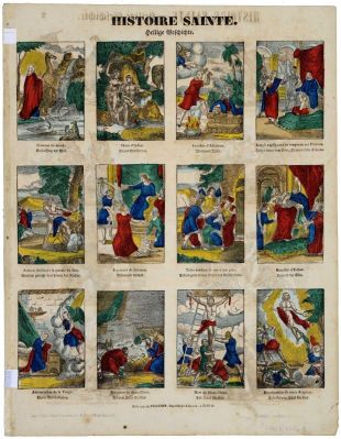 HISTOIRE SAINTE. (titre inscrit, fr., all.) : Cliché E. Erfani