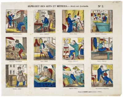 ALPHABET DES ARTS ET MÉTIERS. N° 2. (titre inscrit, fr., all.) : Cliché H. Rouyer