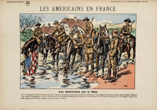 LES AMÉRICAINS EN FRANCE / Les Américains sur le Rhin (titre inscrit)