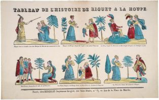 TABLEAU DE L'HISTOIRE DE RIQUET A LA HOUPE. (titre inscrit)