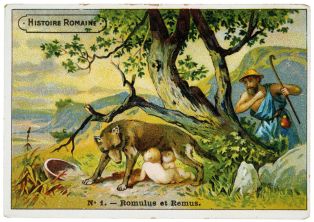 HISTOIRE ROMAINE / N° 1. - Romulus et Remus. (titre inscrit) ; © Essy Erfani