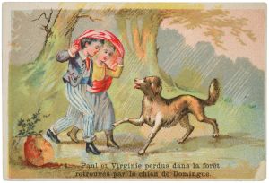 4 - Paul et Virginie perdus dans la forêt / retrouvés par le chien de Domingue (titre inscrit)