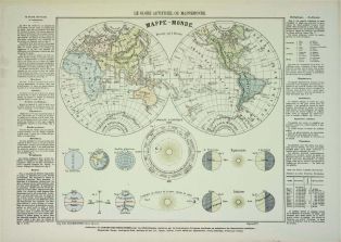 LE GLOBE ARTIFICIEL OU MAPPEMONDE / MAPPE-MONDE. (titre inscrit)