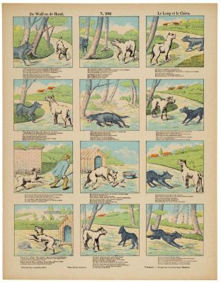 De Wolf en de Hond. / N.296 / Le Loup et le Chien. (titre inscrit, néerl., fr.)