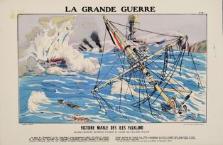 LA GRANDE GUERRE N°34 / VICTOIRE NAVALE DES ILES FALKLAND (titre inscrit)