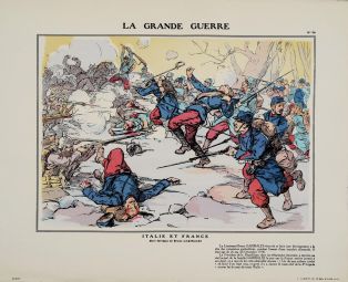 LA GRANDE GUERRE N°36 / ITALIE ET FRANCE / Mort héroïque de Bruno GARIBALDI (titre inscrit)